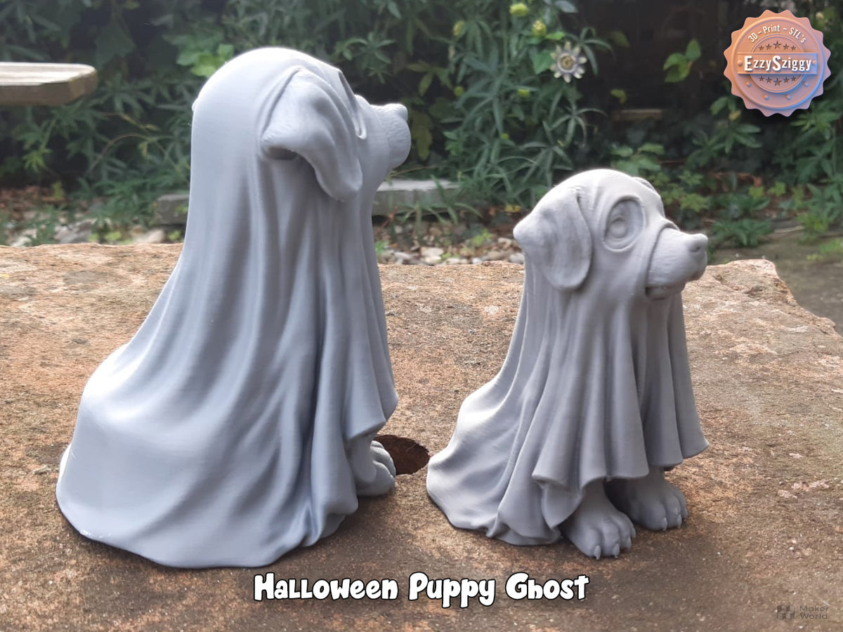 Halloween Welpengeist Figur Deko Statue Grusel Gothic Horror Tierfigur