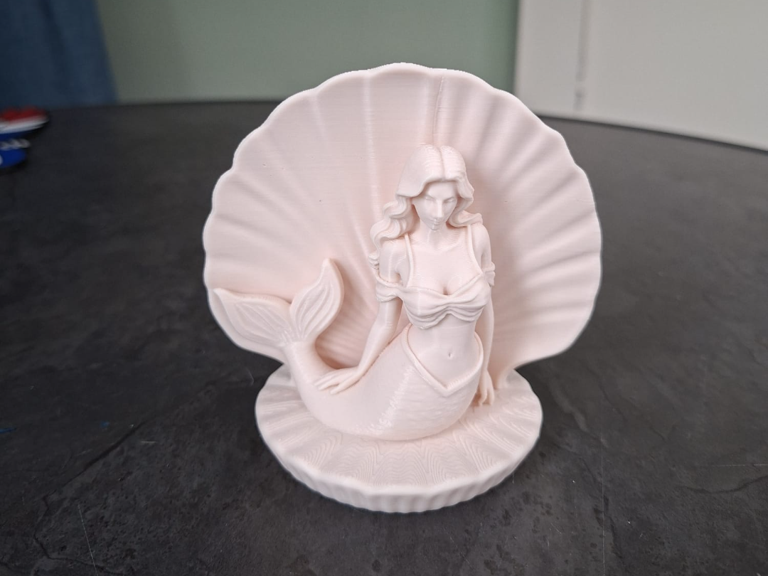Elegante Meerjungfrau in Muschelstatue Figur Deko Weihnachten Advent