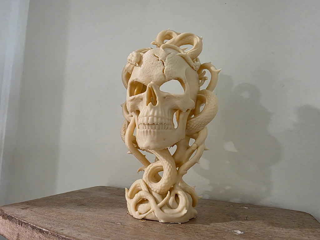 Gothic Schlangen-Totenkopf Halloween Deko