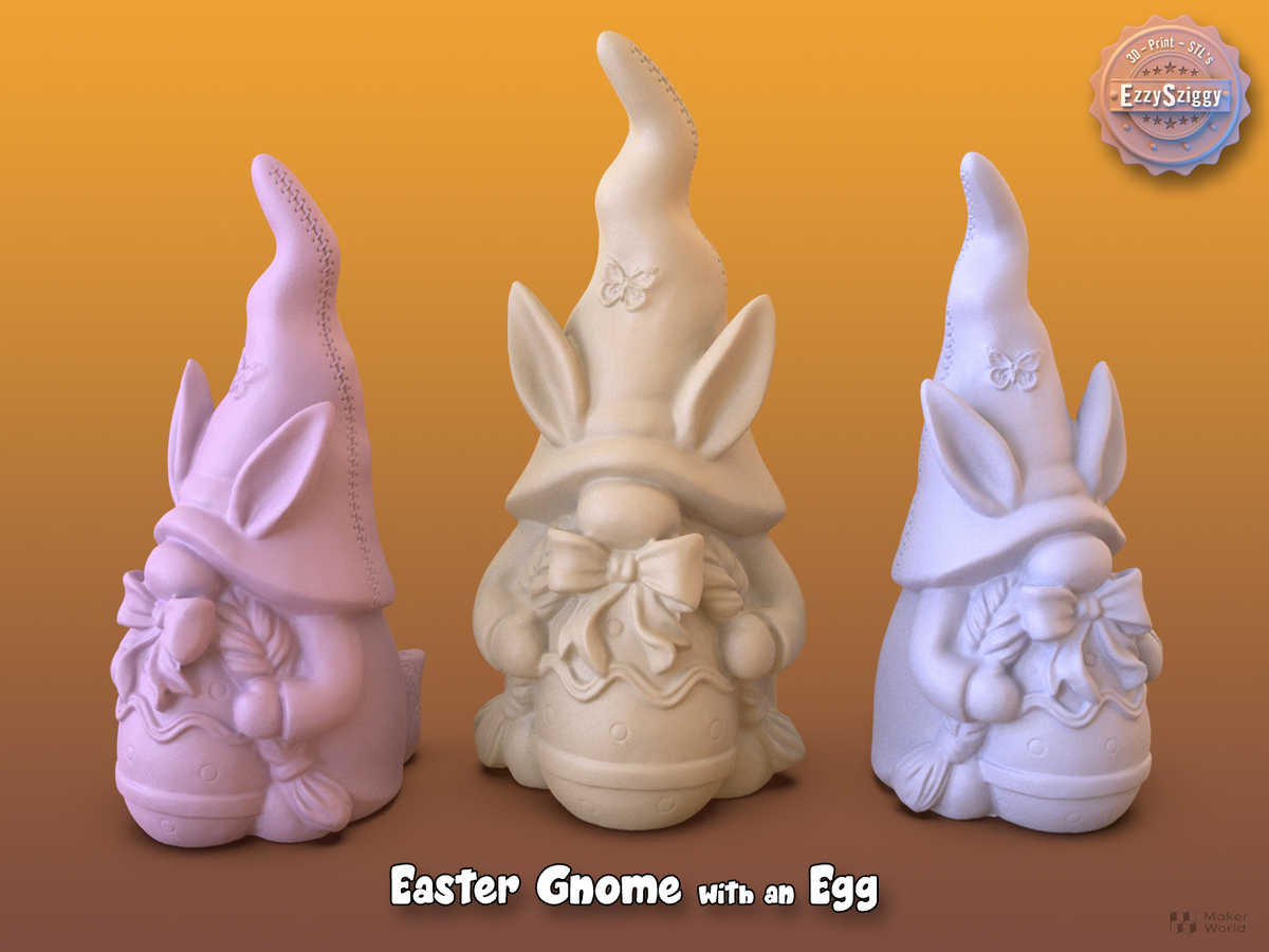 Ostergnom mit Ei Figur Deko Statue Ostern Osterdeko Frühling Gartenzwerg