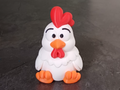 Süßer sitzender Hahn Cartoon Bauernhof-Figur Deko Statue Ostern Osterdeko
