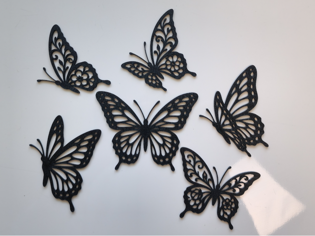 Elegante Schmetterlingssammlung 2D Wandkunst Wandbild Wanddeko Tierfigur