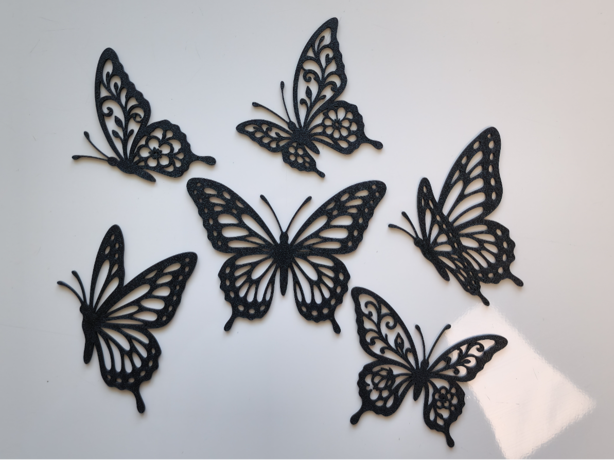 Elegante Schmetterlingssammlung 2D Wandkunst Wandbild Wanddeko Tierfigur