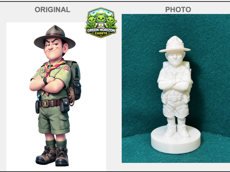 Green Horizon Cadets Patrouillenführer Figur Deko Statue Weihnachten Tiere