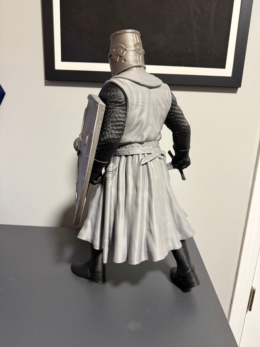 Statue Kreuzritter mittelalterlich 50 cm