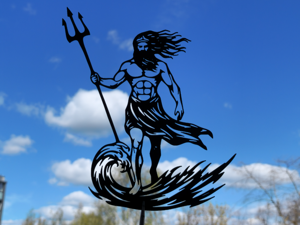 Poseidon 2D Wandkunst Wandbild Wanddeko Wanddekoration Wohnzimmer Deko Nr. 2