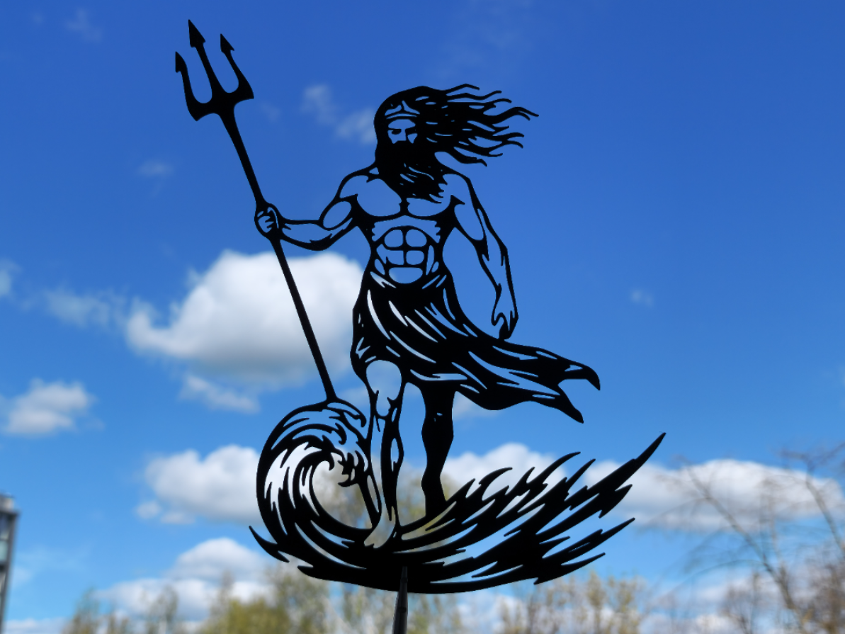 Poseidon 2D Wandkunst Wandbild Wanddeko Wanddekoration Wohnzimmer Deko Nr. 2