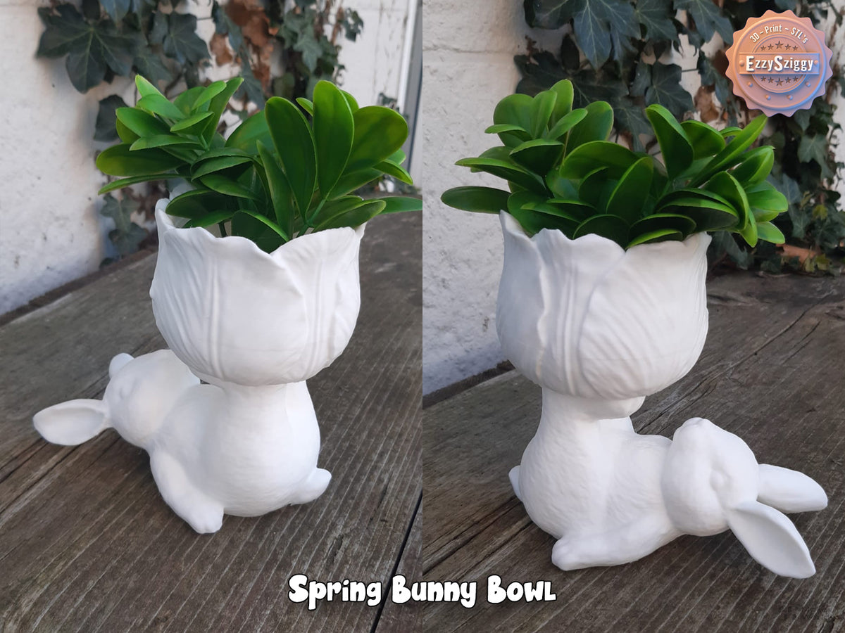 Frühlings-Hasenschale Figur Deko Statue Ostern Osterdeko Tierfigur Tiere