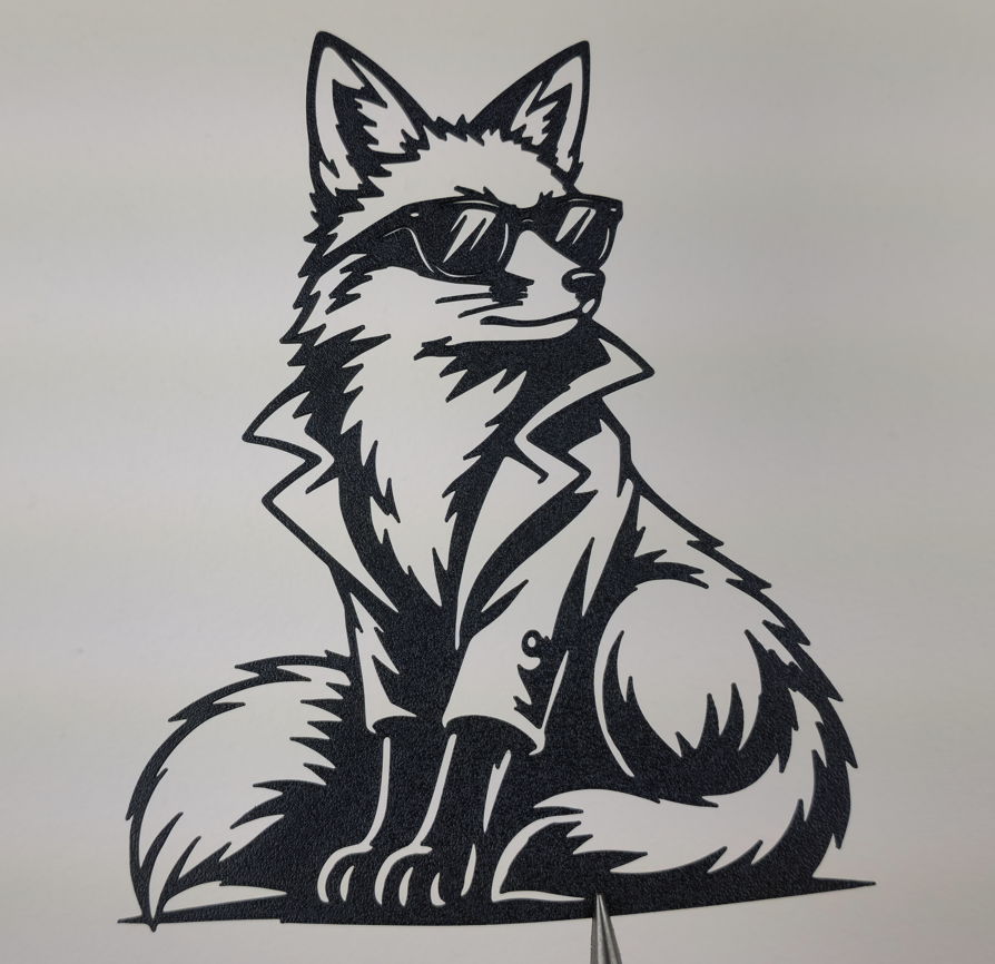 Coole Fuchs mit Sonnenbrille Wandkunst Wandbild Wanddeko Wanddekoration