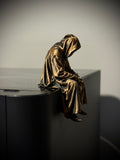 Figur Sensenmann traurig Kantenhocker