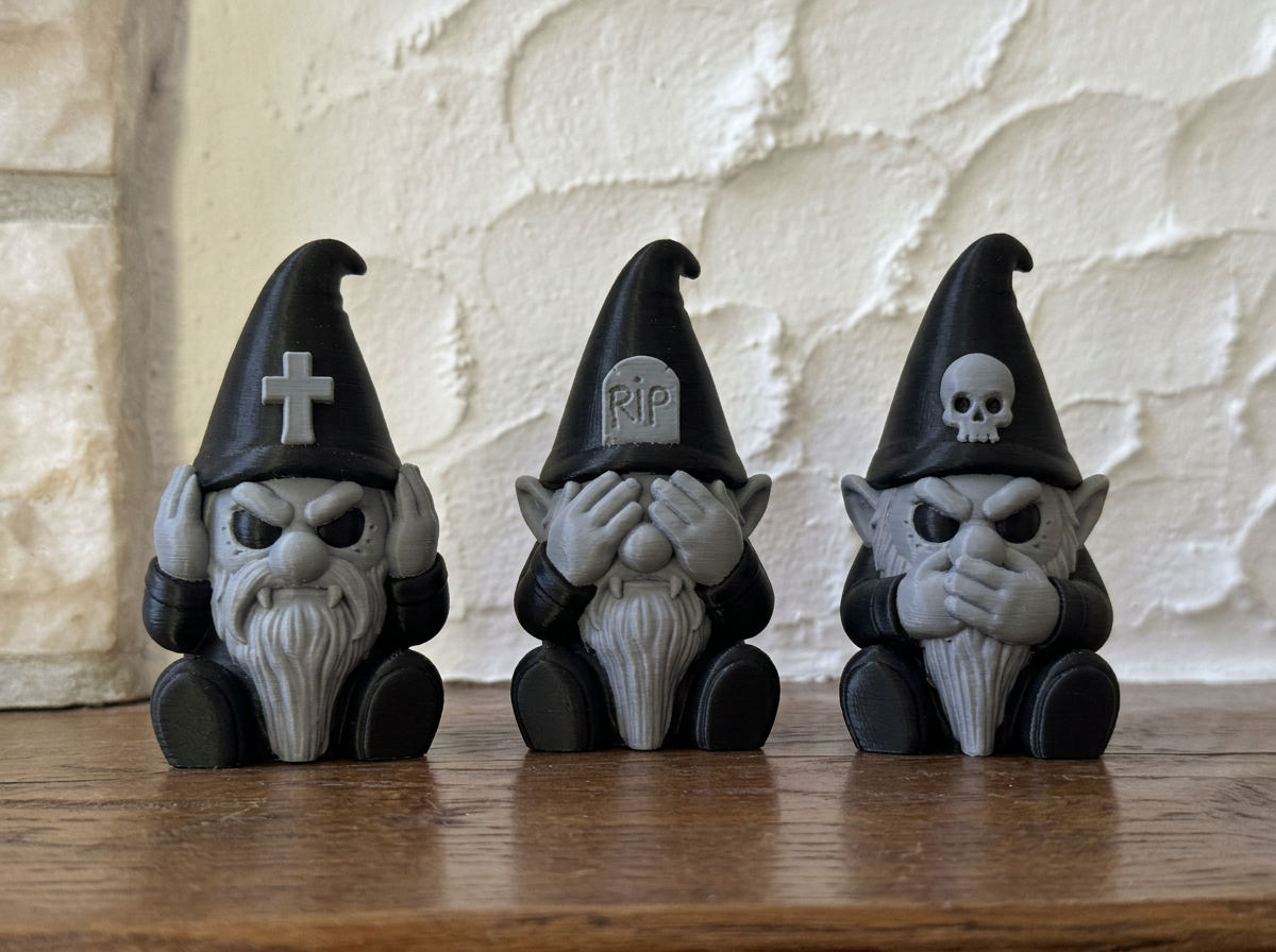 Nichts hören, sehen, sagen Figuren-Set Friedhofswichtel