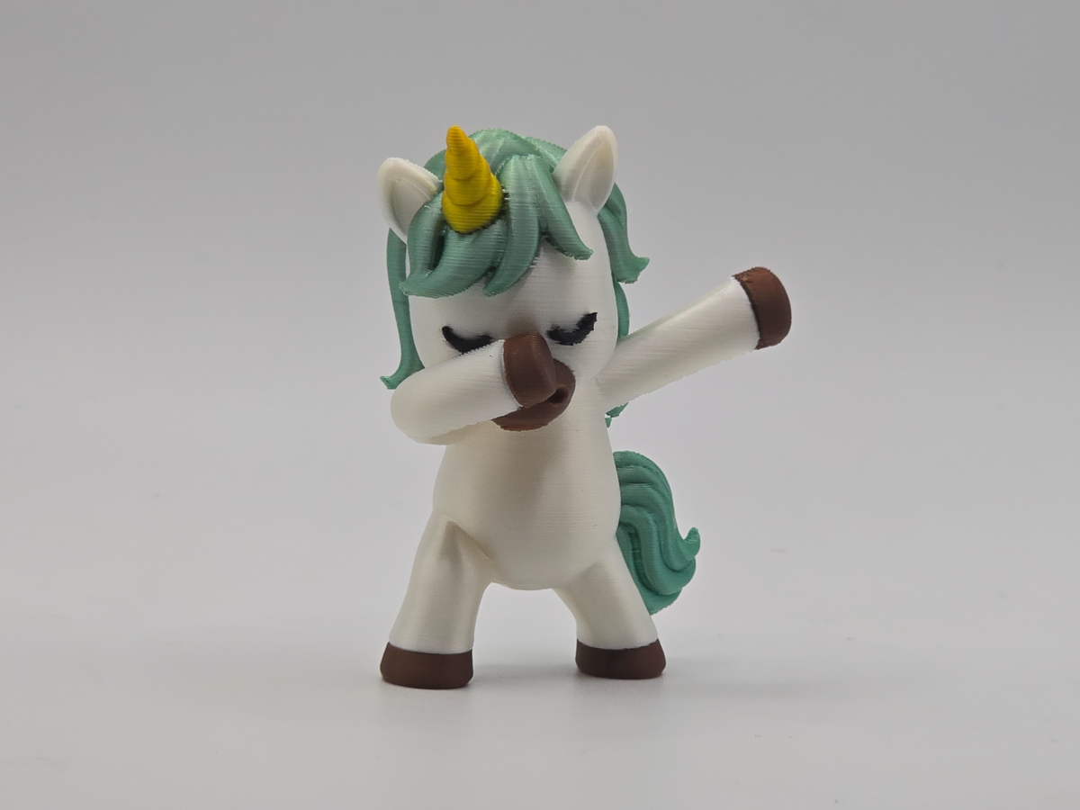 Niedliche Einhorn-Dabbing-Figur Deko Statue Fantasy Mittelalter süß Kawaii