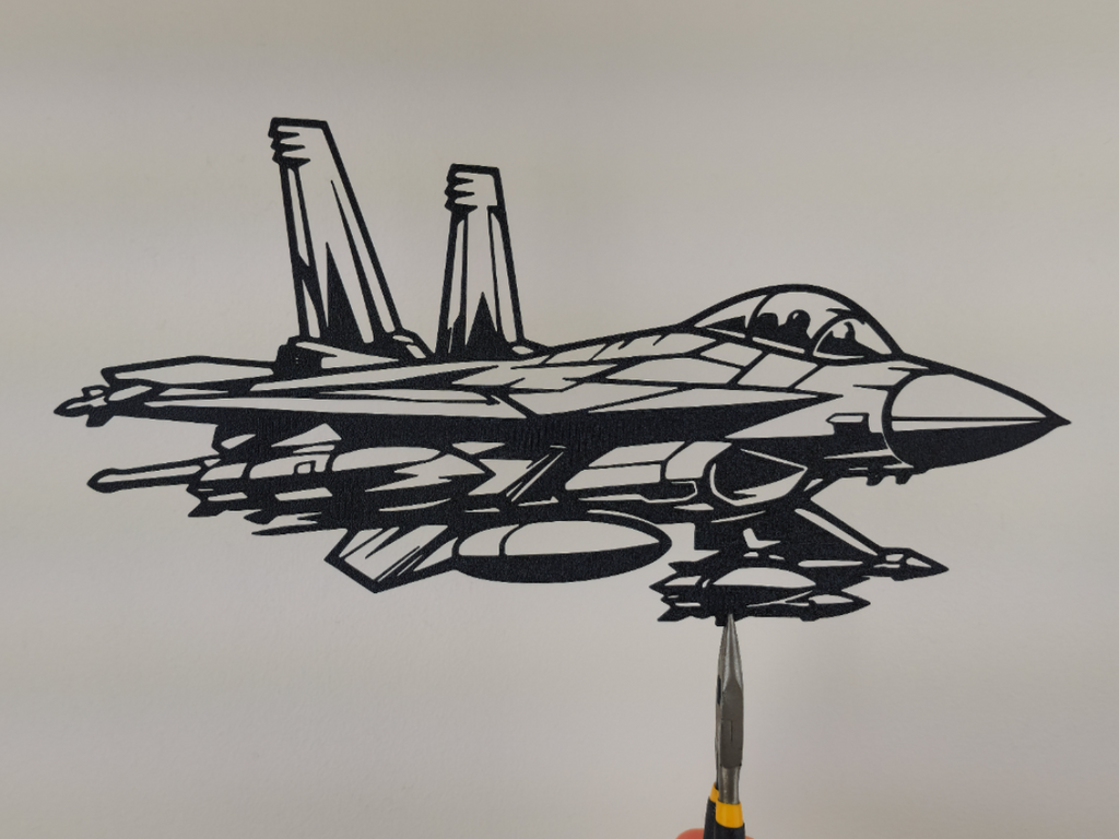 Kampfjet Wandkunst Wandbild Wanddeko Wanddekoration Wohnzimmer Deko