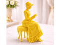 Elegante viktorianische Dame lesend auf einem Hocker Figur Deko Statue