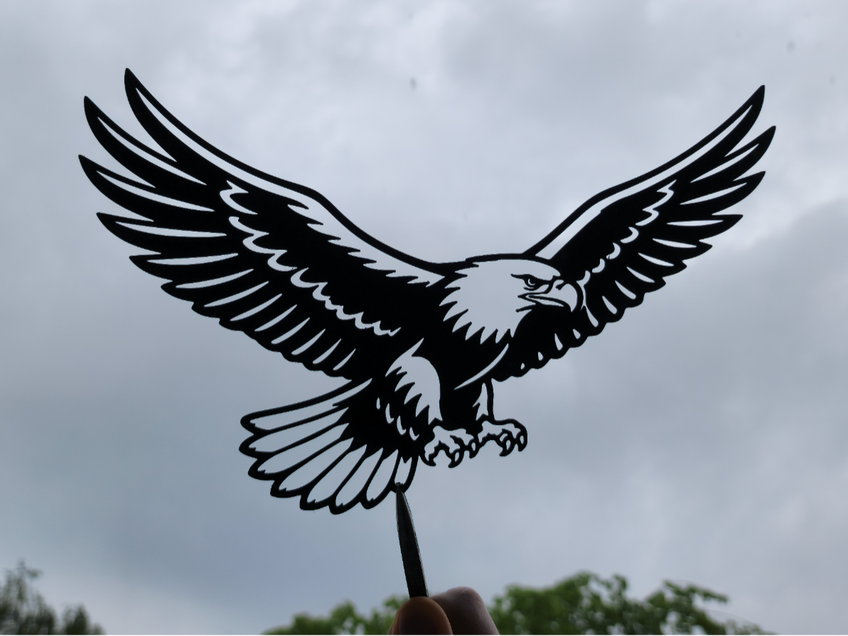 Fliegender Adler 2D Wandkunst Wandbild Wanddeko Wanddekoration Tierfigur
