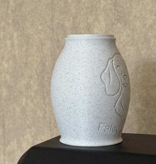 Tierurne Dackel Linien-Design