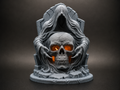 Sensenmann-Schädel Halloween Laterne Figur Deko