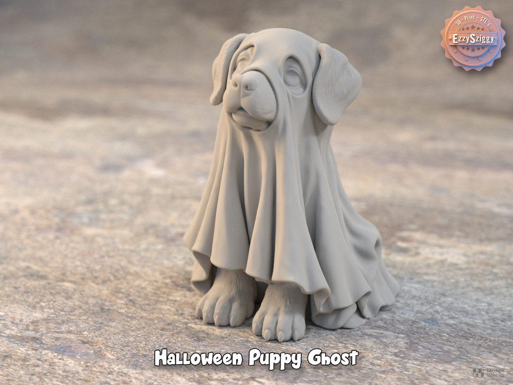 Halloween Welpengeist Figur Deko Statue Grusel Gothic Horror Tierfigur