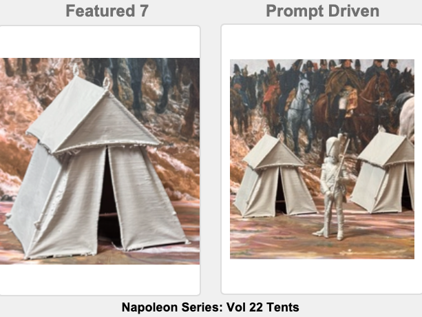 Napoleon-Serie Band 22 Zelte Insgesamt 3 Figur Deko Statue Puppenhaus