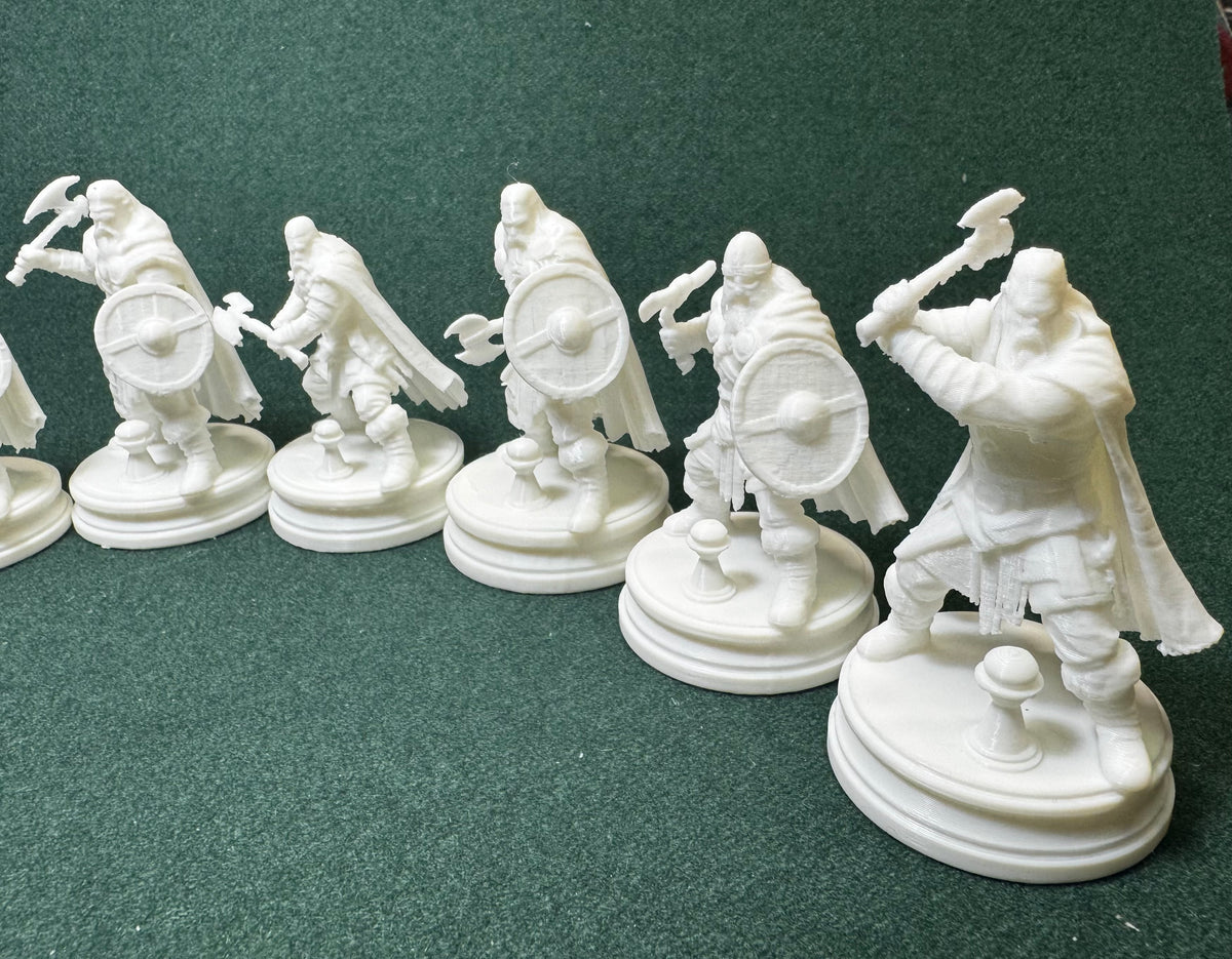 Schachspiel-Thema Wikingerarmee MIT Miniaturmarkierung Sammlerstück Antik