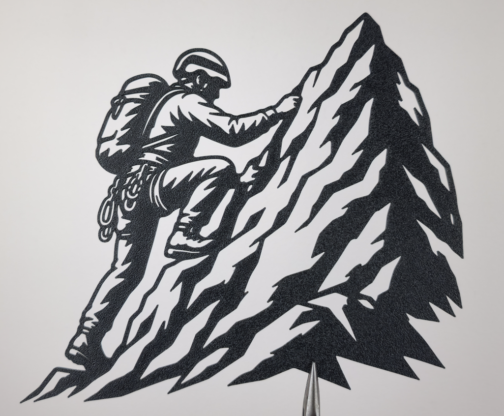 Bergsteiger Abenteuer Wandkunst Wandbild Wanddeko Wanddekoration Advent