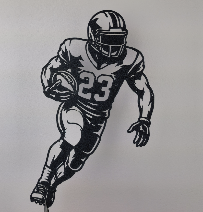 American Football Läufer Wandkunst Wandbild Wanddeko Wanddekoration Deko