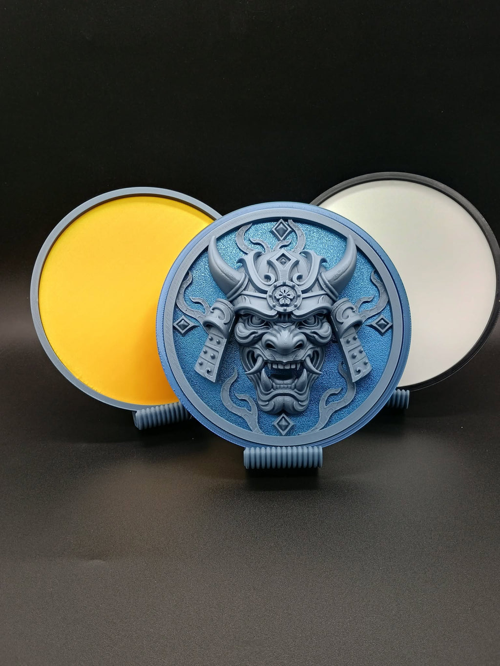 Geschichtete Samurai-Oni Wandkunst Wanddekoration