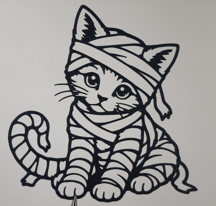 Niedliche Mumienkatzen-Wandkunst Wandbild Wanddeko Wanddekoration Deko süß