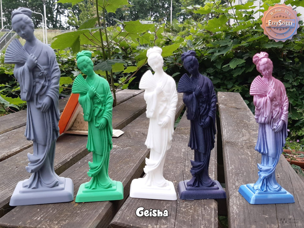 Geisha Figur Deko Statue Skulptur Dekoration Geschenk Vitrine Wohnzimmer