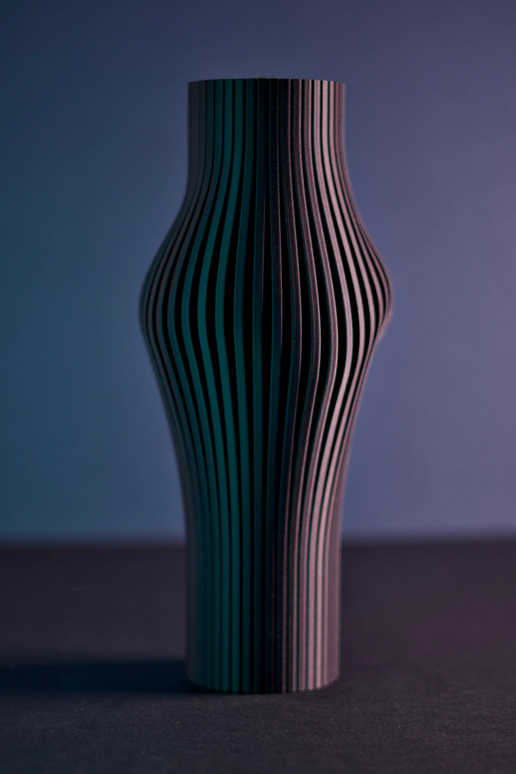 Vase Gerippt Fließend