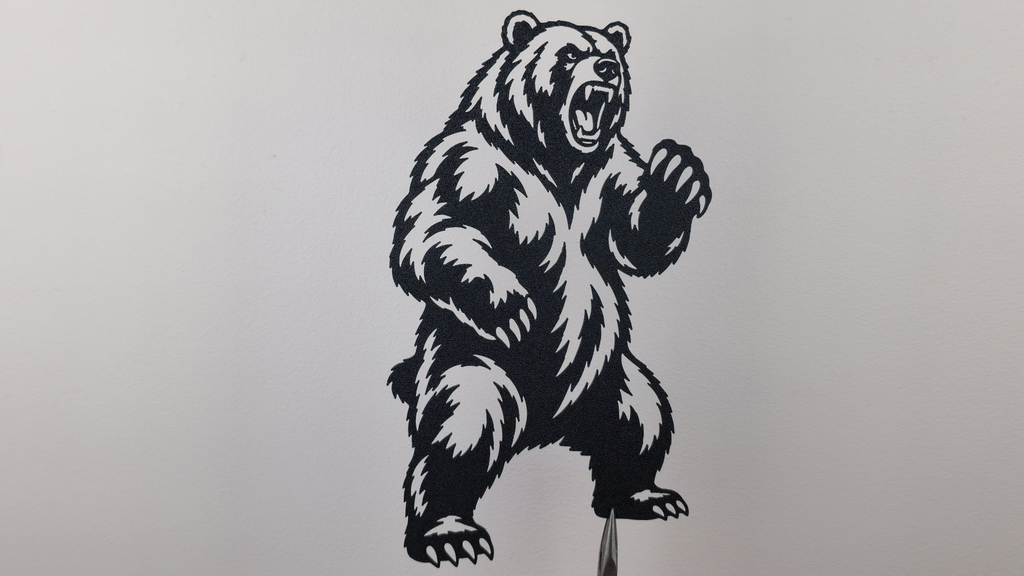 Brüllender Bär Tierwelt Wandkunst Wandbild Wanddeko Wanddekoration Tiere