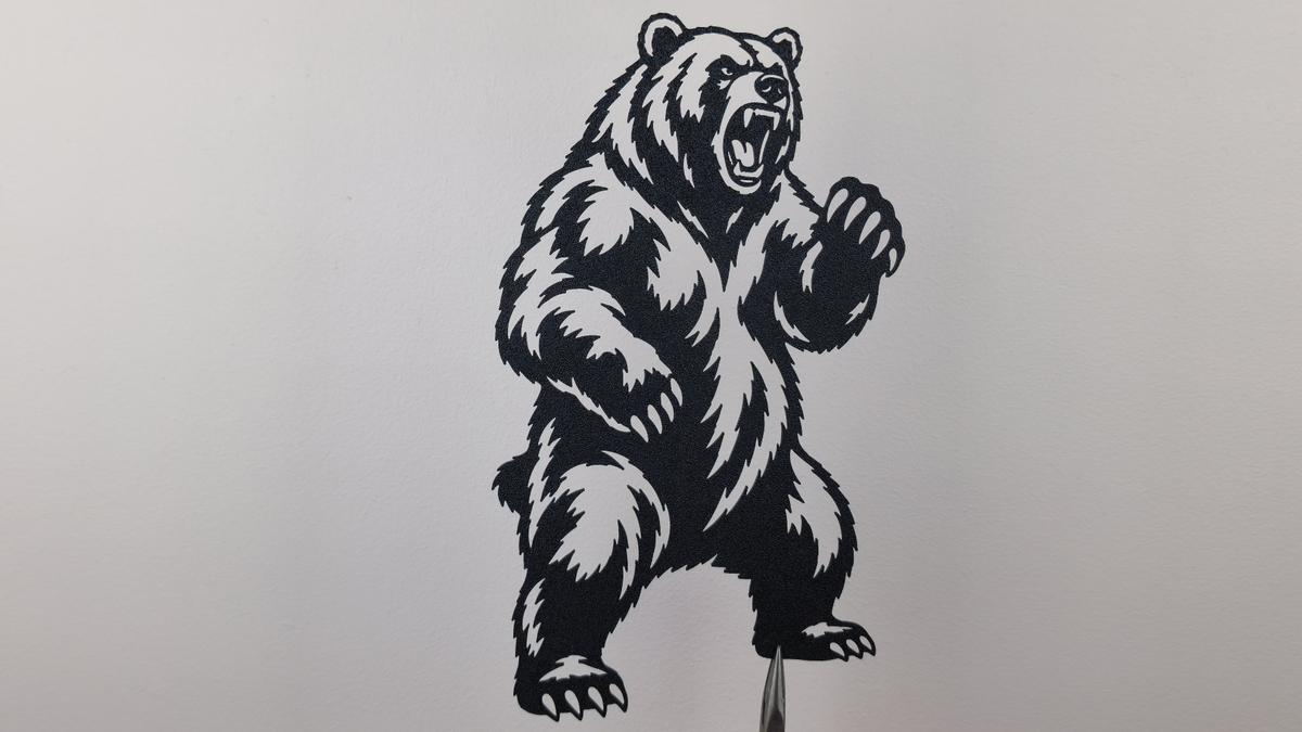 Brüllender Bär Tierwelt Wandkunst Wandbild Wanddeko Wanddekoration Tiere