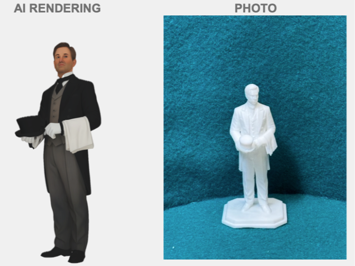 Kammerdiener 2 Mysteriöser Charakter Figur Deko Statue Puppenhaus Miniatur