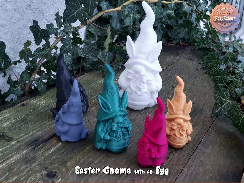 Ostergnom mit Ei Figur Deko Statue Ostern Osterdeko Frühling Gartenzwerg