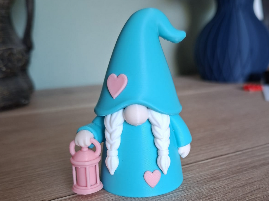 Süßer Herz-Laternen-Gnom Figur Deko Statue Weihnachten Weihnachtsdeko süß