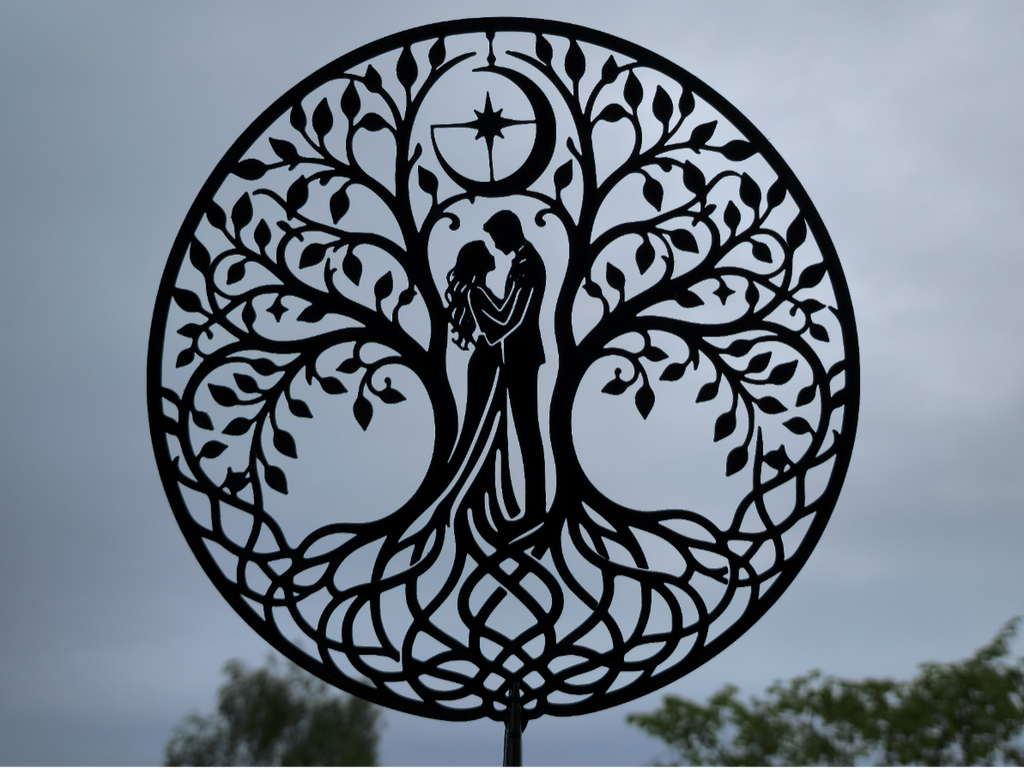 Romantischer Baum der Liebe 2D Wandkunst Wandbild Wanddeko Wanddekoration