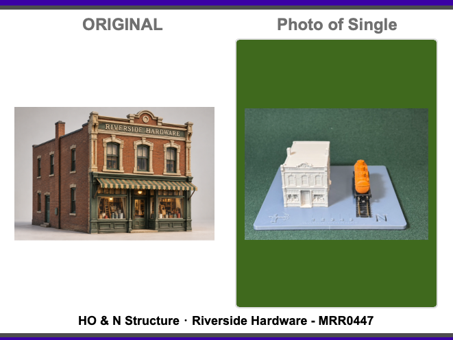 HO & N Struktur Riverside Hardware Modelleisenbahn H0 Spur N Diorama