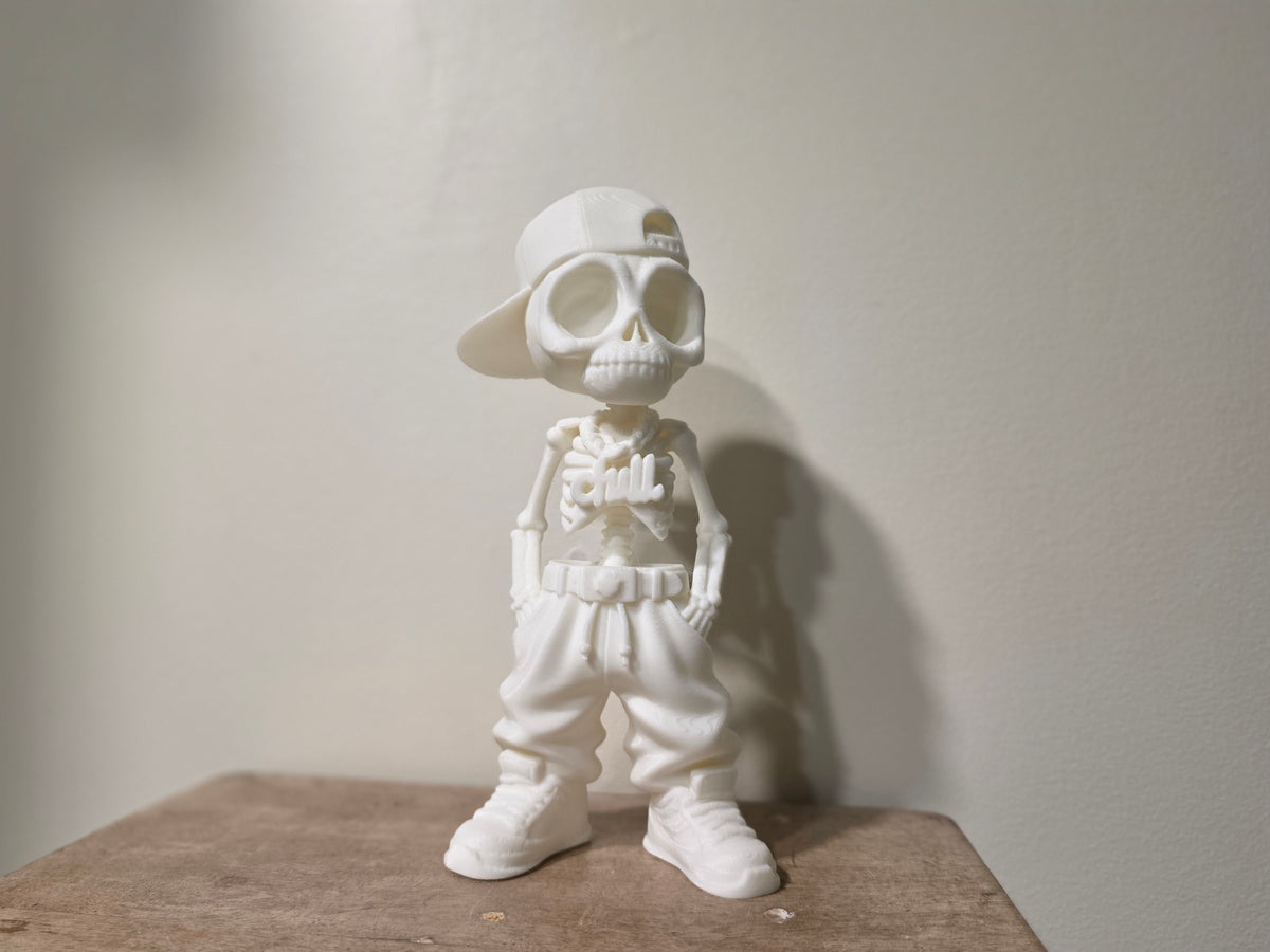 Skelett Figur entspannt Hip-Hop