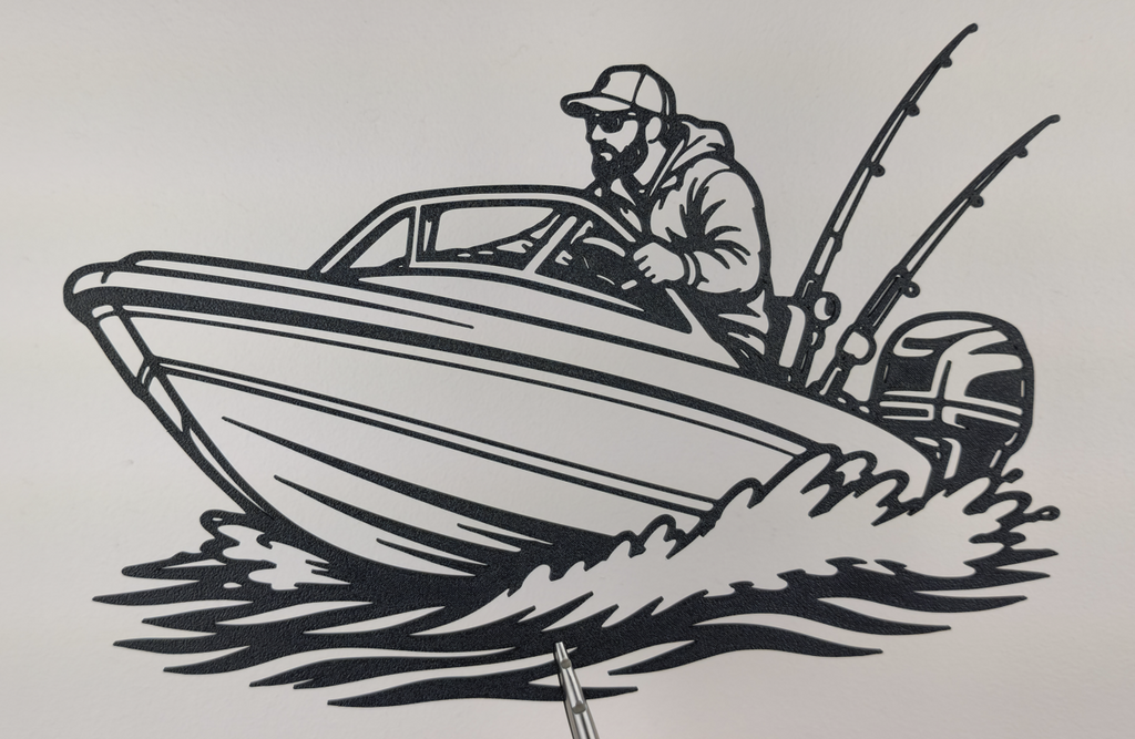 Fischerboot-Abenteuer 2D Wandkunst Wandbild Wanddeko Wanddekoration Advent