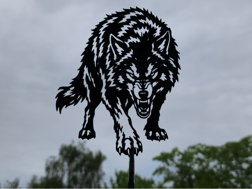 Wilder Wolf 2D Wandkunst Tierwelt Deko Wandbild Wanddeko Wanddekoration