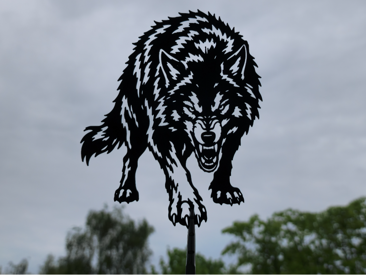 Wilder Wolf 2D Wandkunst Tierwelt Deko Wandbild Wanddeko Wanddekoration