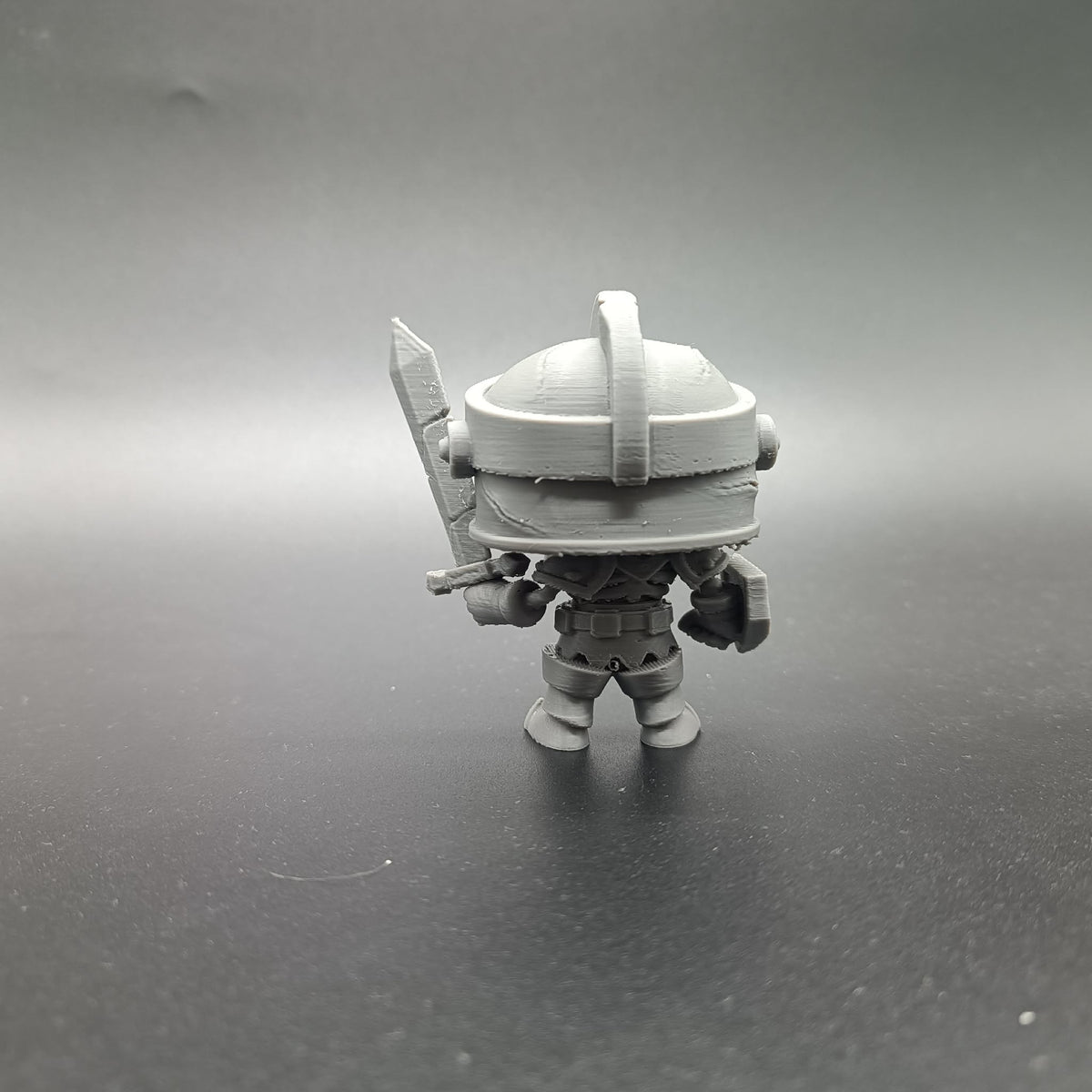Untoter Ritter Chibi Süßes Knochenkrieger Figur Deko