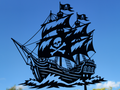 Piraten-Schiff Wandkunst Wandbild Wanddeko Wanddekoration Wohnzimmer Deko