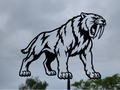 Säbelzahntiger 2D Wandkunst Deko Wandbild Wanddeko Wanddekoration Tiere