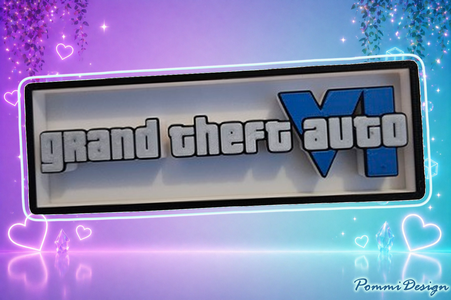 GrandTheftAuto VI- inspiriertes Schild - Fan Art - Merchandise-SIGN/Schild